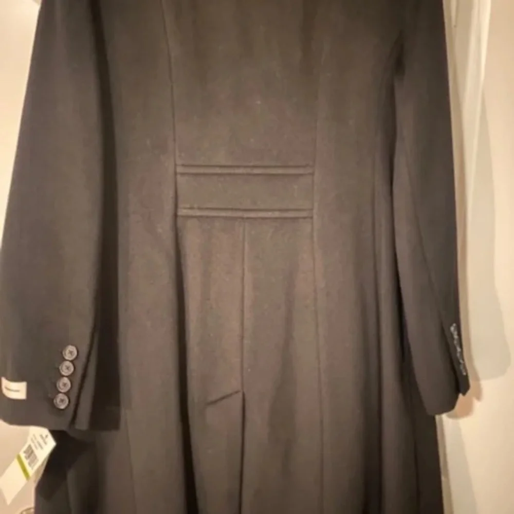 New Anne Klein Wool Cashmere Coat Size 14 - Black - Brand New with Tags!!! - Picture 4 of 4